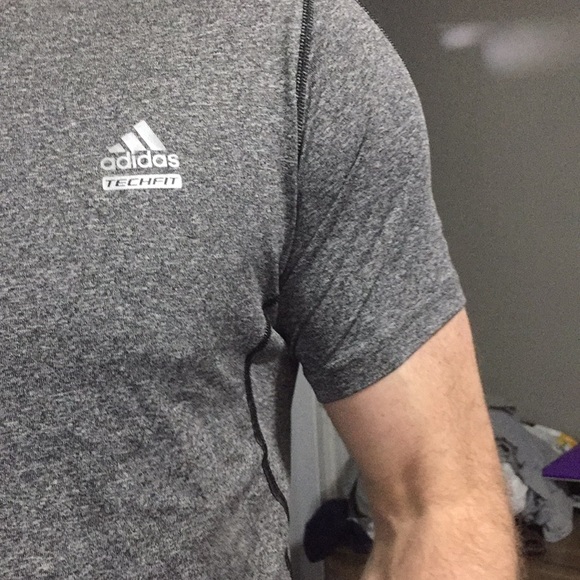 Adidas TechFit Active Grey Shirt - Picture 3 of 6